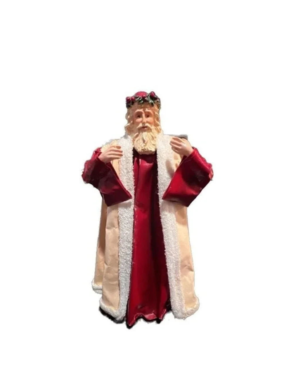 Vintage Silvestri Paper Mache Santa Tabletop Figurine or Tree Topper